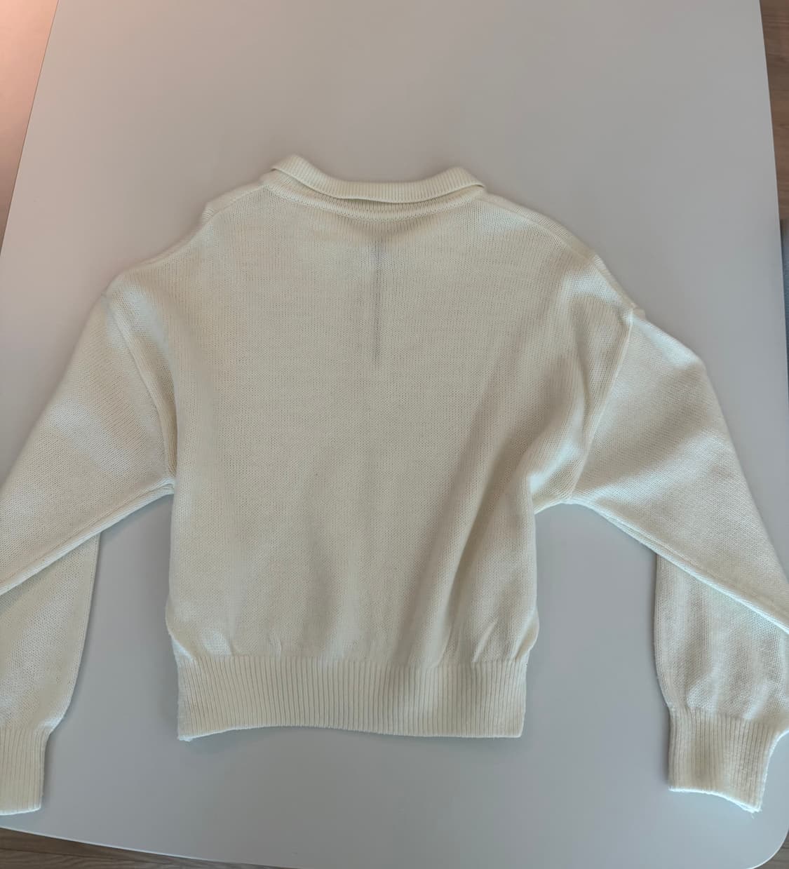 아이보리 반집업 니트  상품이미지2