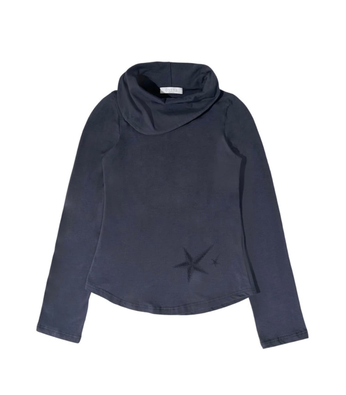 온스카 플립 넥 롱슬리브 티셔츠 네이비 상품이미지1