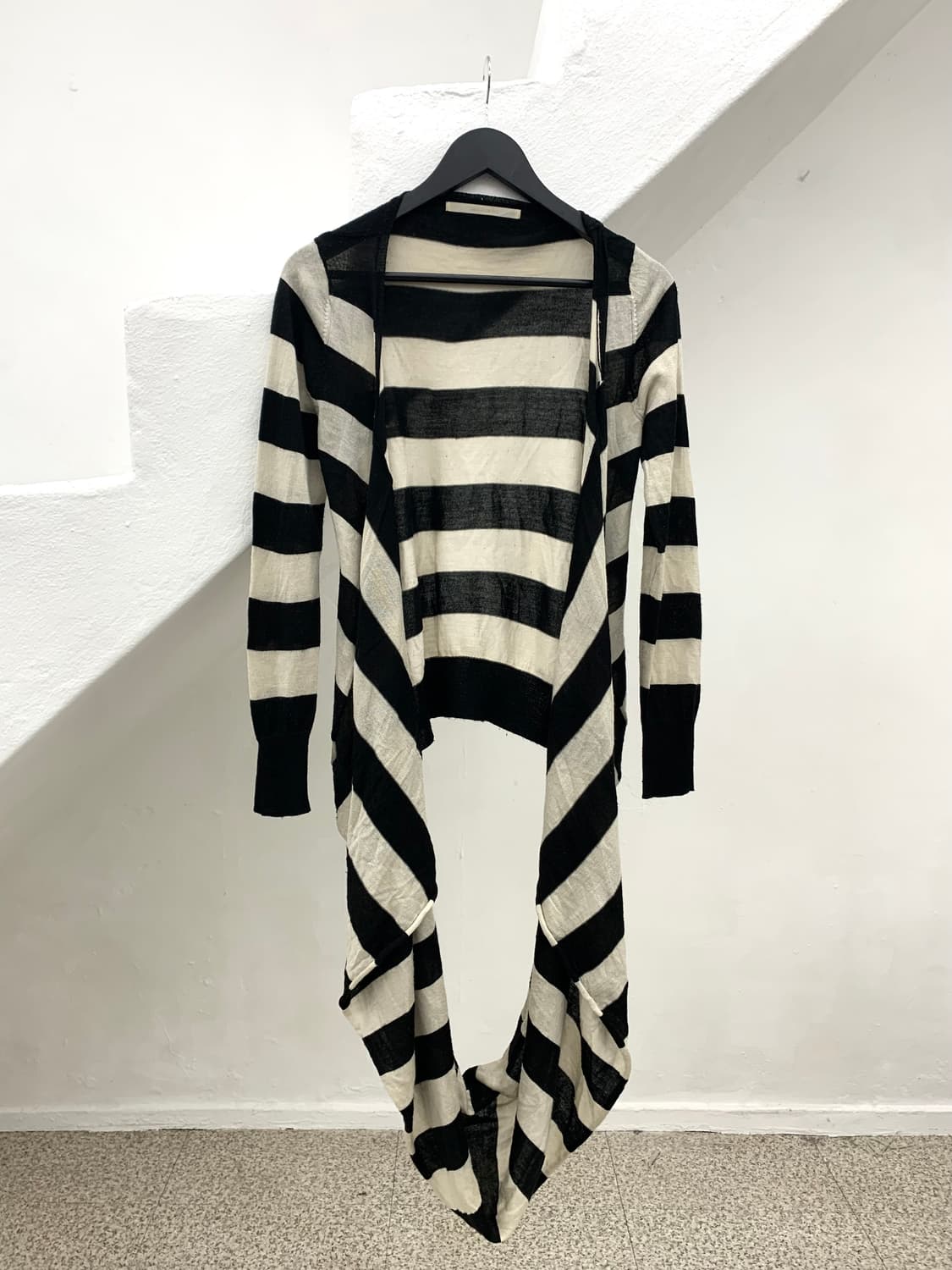 Twisted drape stripe cardigan   상품이미지4