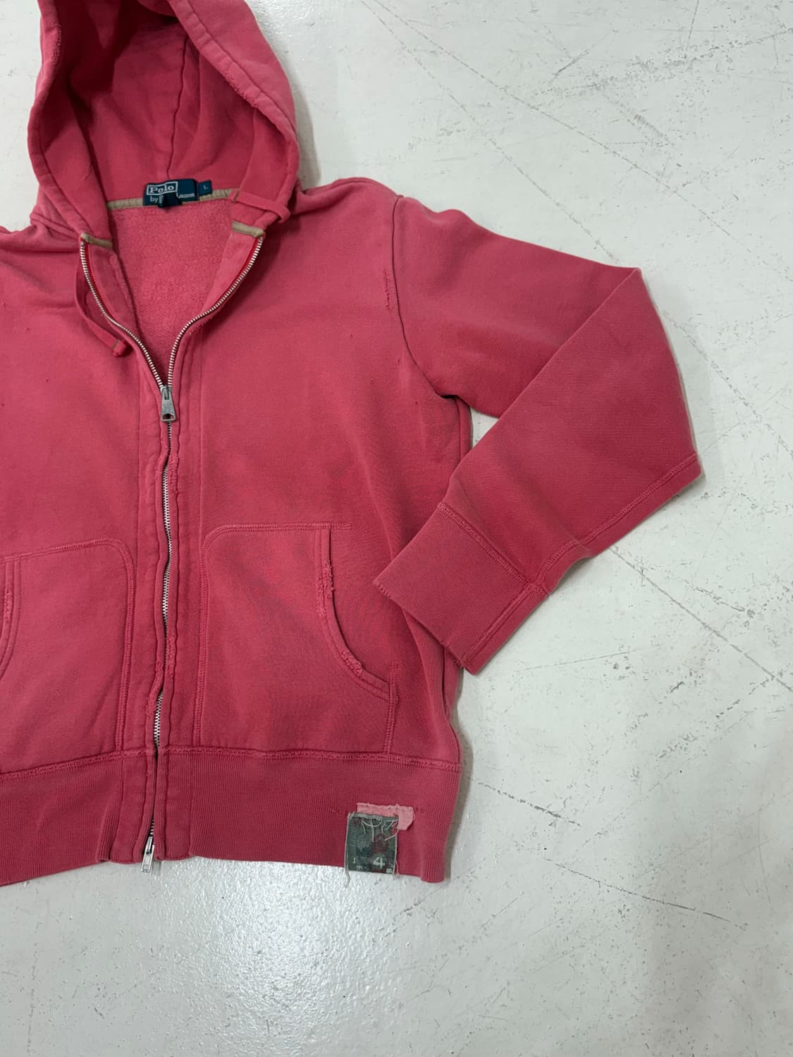 90's polo ralph lauren Fadded Pink Hood 상품이미지9