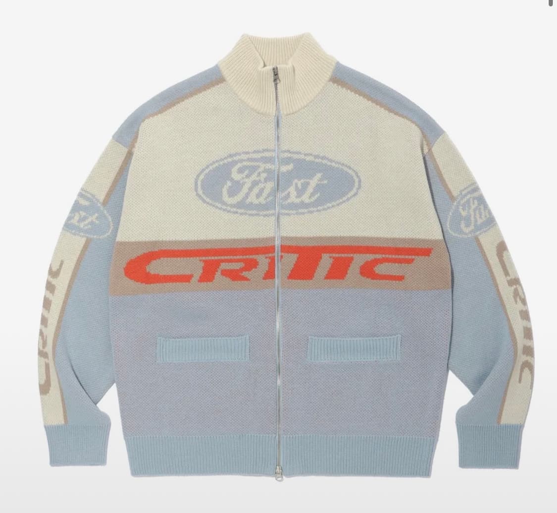 크리틱 RACING ZIP-UP KNIT SKY BLUE 상품이미지1