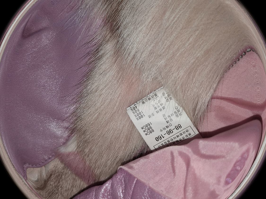 Vintage 01 Babypink Buckle hole Fox Fur 상품이미지4