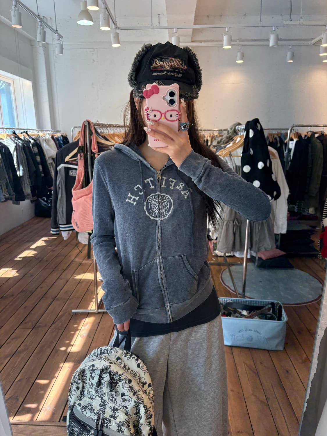 아베크롬비 그레이 블루 후드집업 상품이미지3