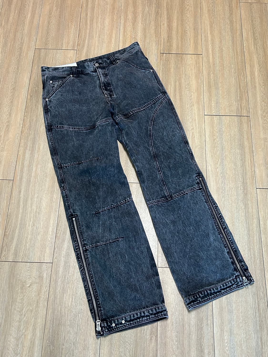 L) 엔더슨벨 블리치 워시드 지퍼 진 상품이미지1