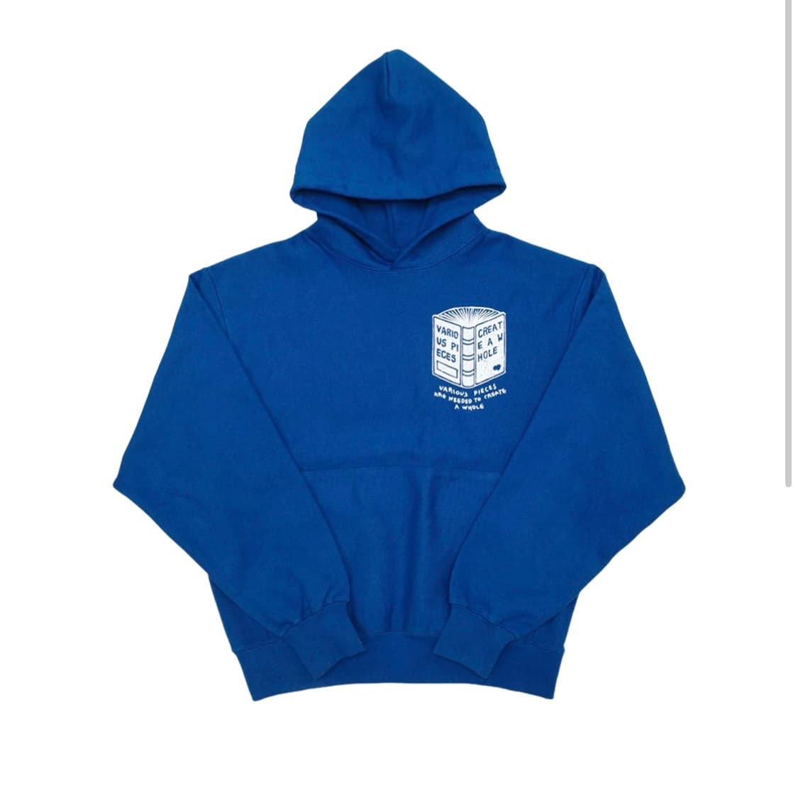 (구매해요) 컬렉트피시스 북 로고 후드 블루 L사이즈 상품이미지1