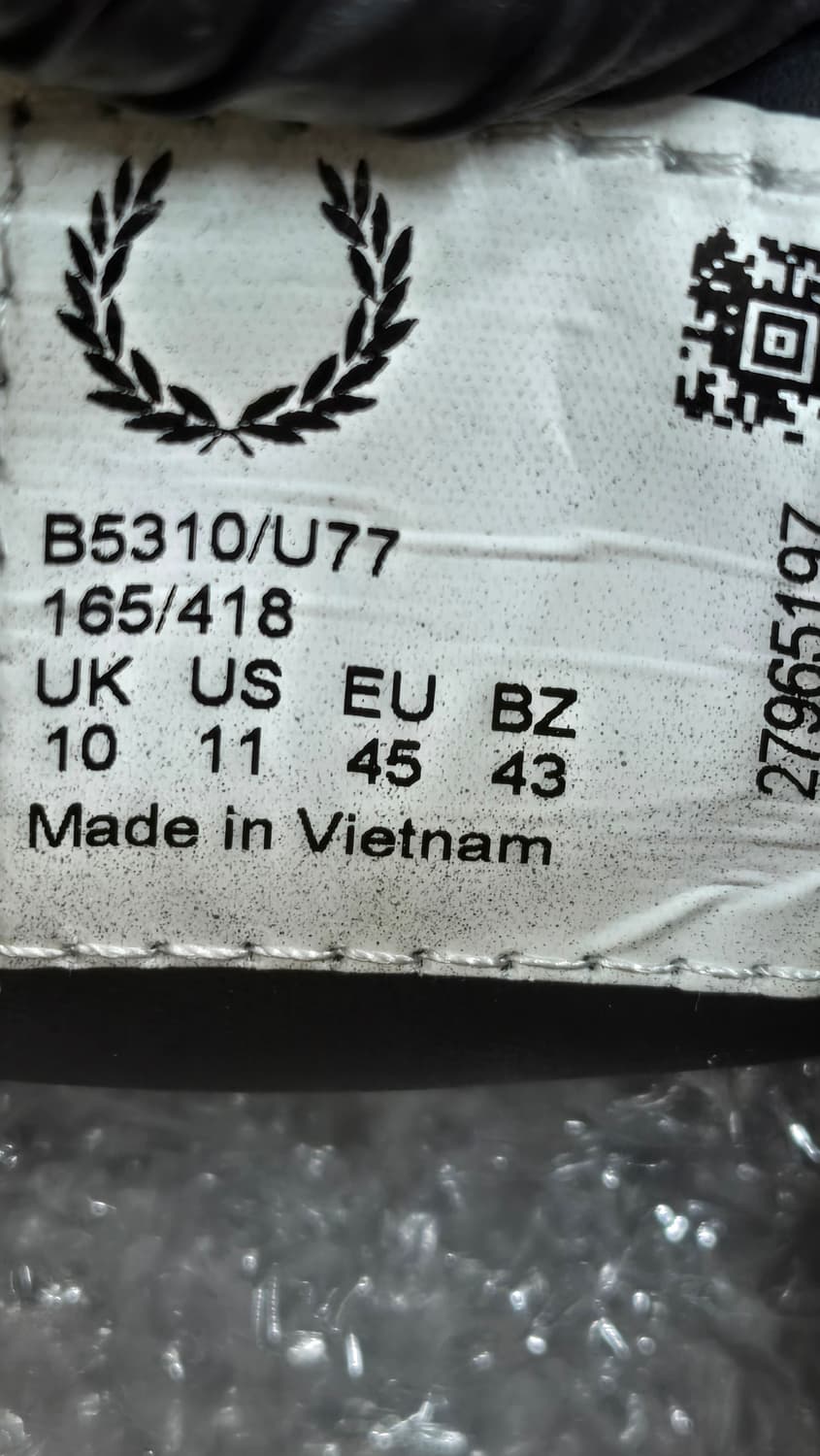 [정품/290] 프레드페리 스펜서 레더 올블랙 상품이미지7