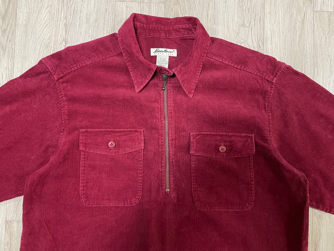 100) 90s 에디바우어 코듀로이 아노락셔츠(민트급)RRL&LVC&폴로 상품이미지4