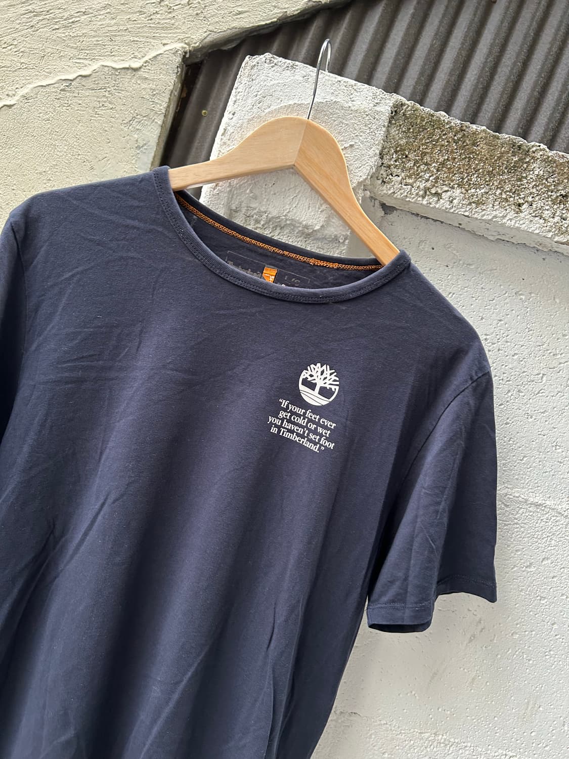 팀버랜드 네이비컬러 6인치 프린팅 빈티지 숏슬리브 티셔츠 95size  상품이미지7