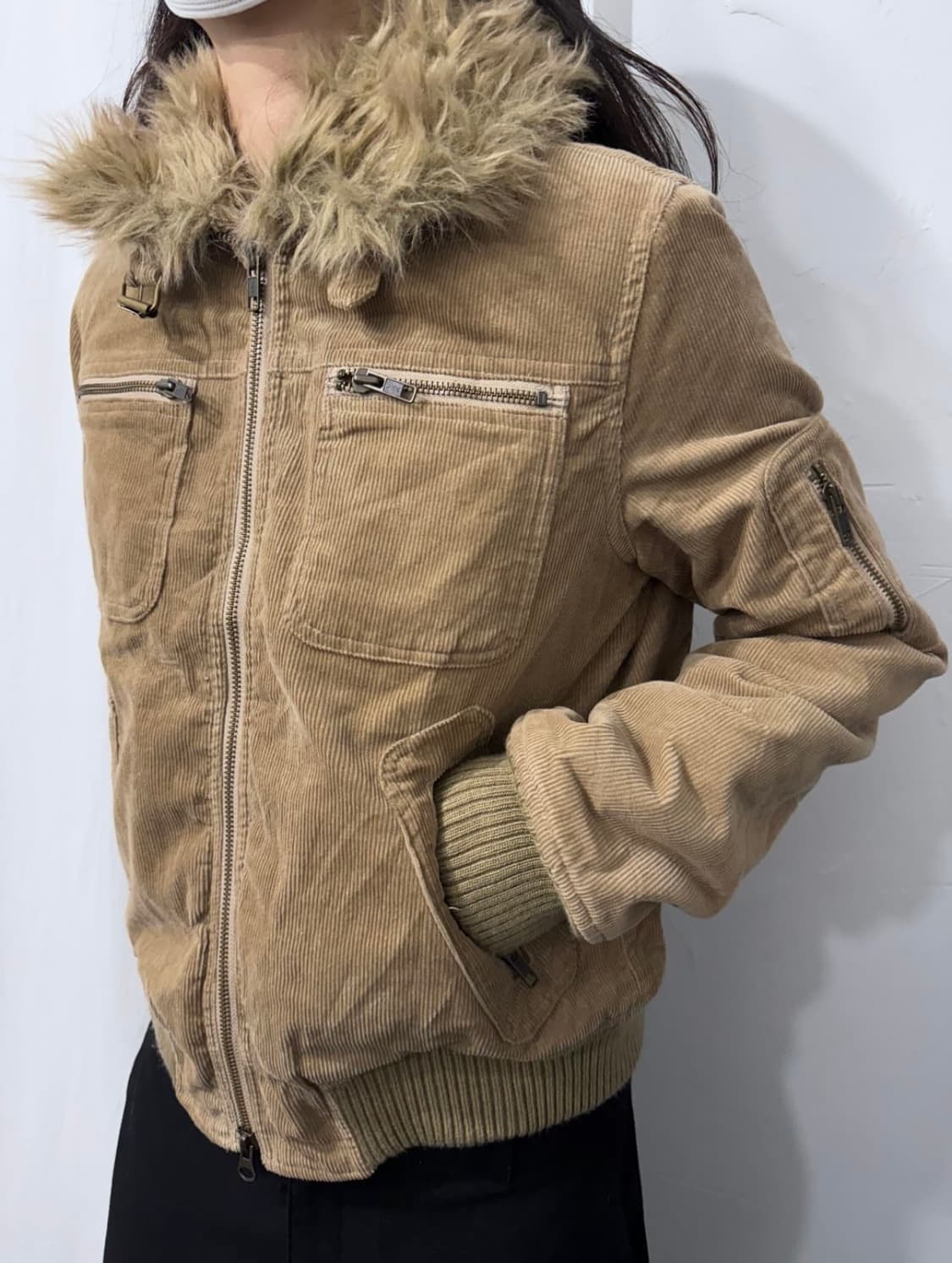 빈티지 코듀로이 털 자켓 상품이미지1