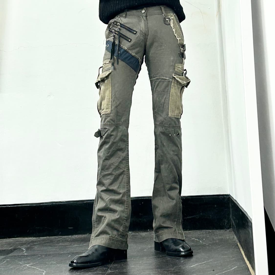 Midas 멀티지퍼 본디지 부츠컷 카고 팬츠 상품이미지1