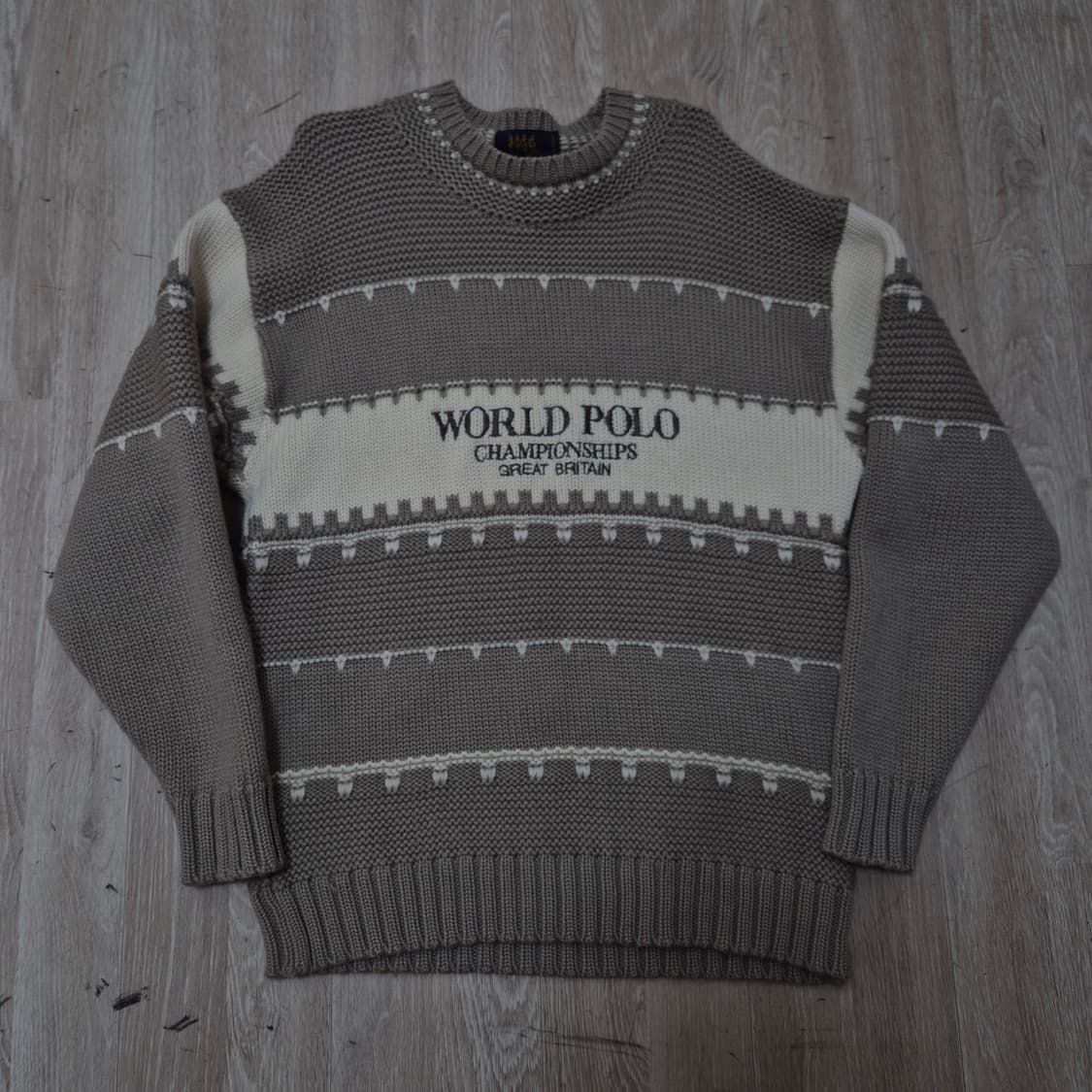 월드 폴로 랄프로렌 챔피온쉽 패턴 니트 L(100) 상품이미지1