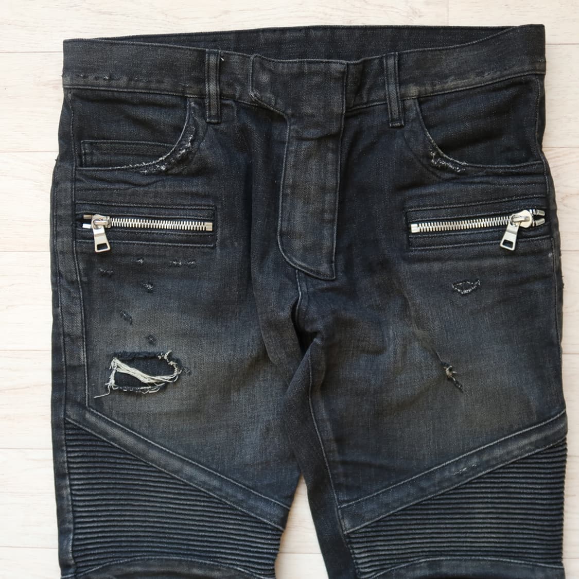 발망 블랙 바이커 진 상품이미지2