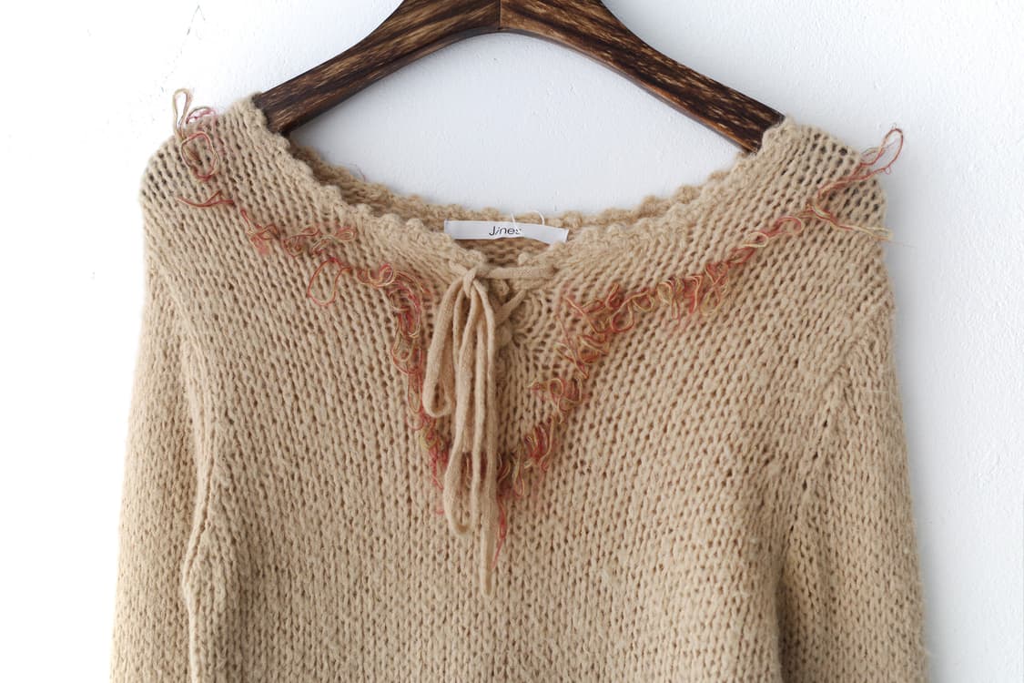 fur trimming knit 상품이미지3