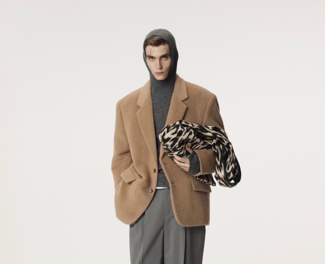 [새상품] 25FW 렉토 오버사이즈 라마 울 패디드 자켓 오커 상품이미지1