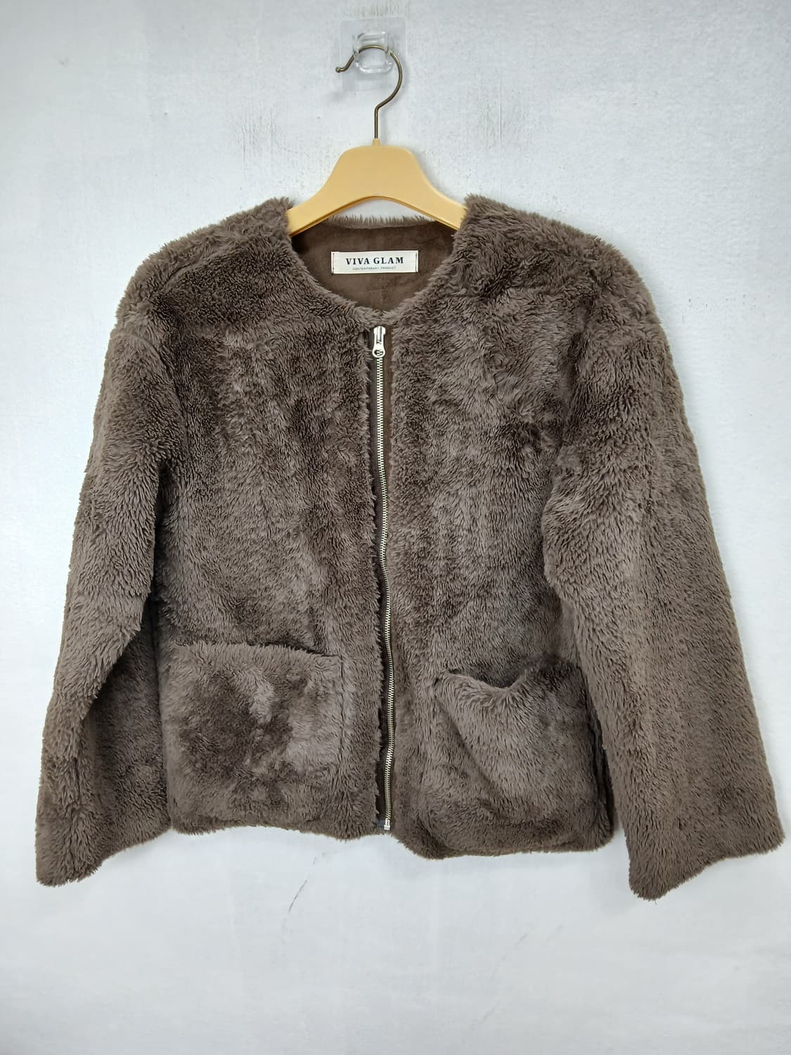 VIVA GLAM 브라운 퍼 자켓 95 M 상품이미지1