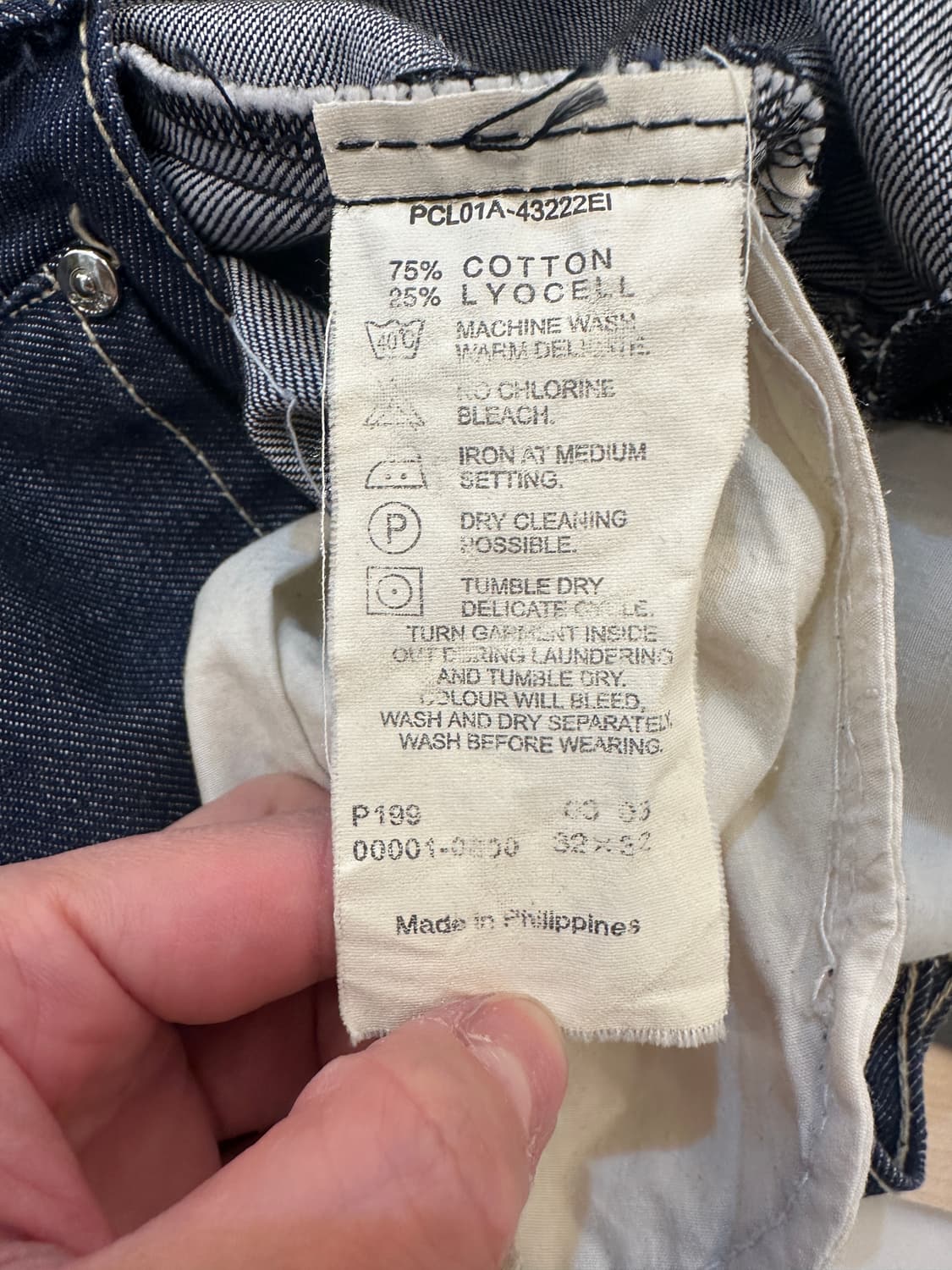 32)리바이스 엔진 사선 절개 진청 데님 청바지 상품이미지4