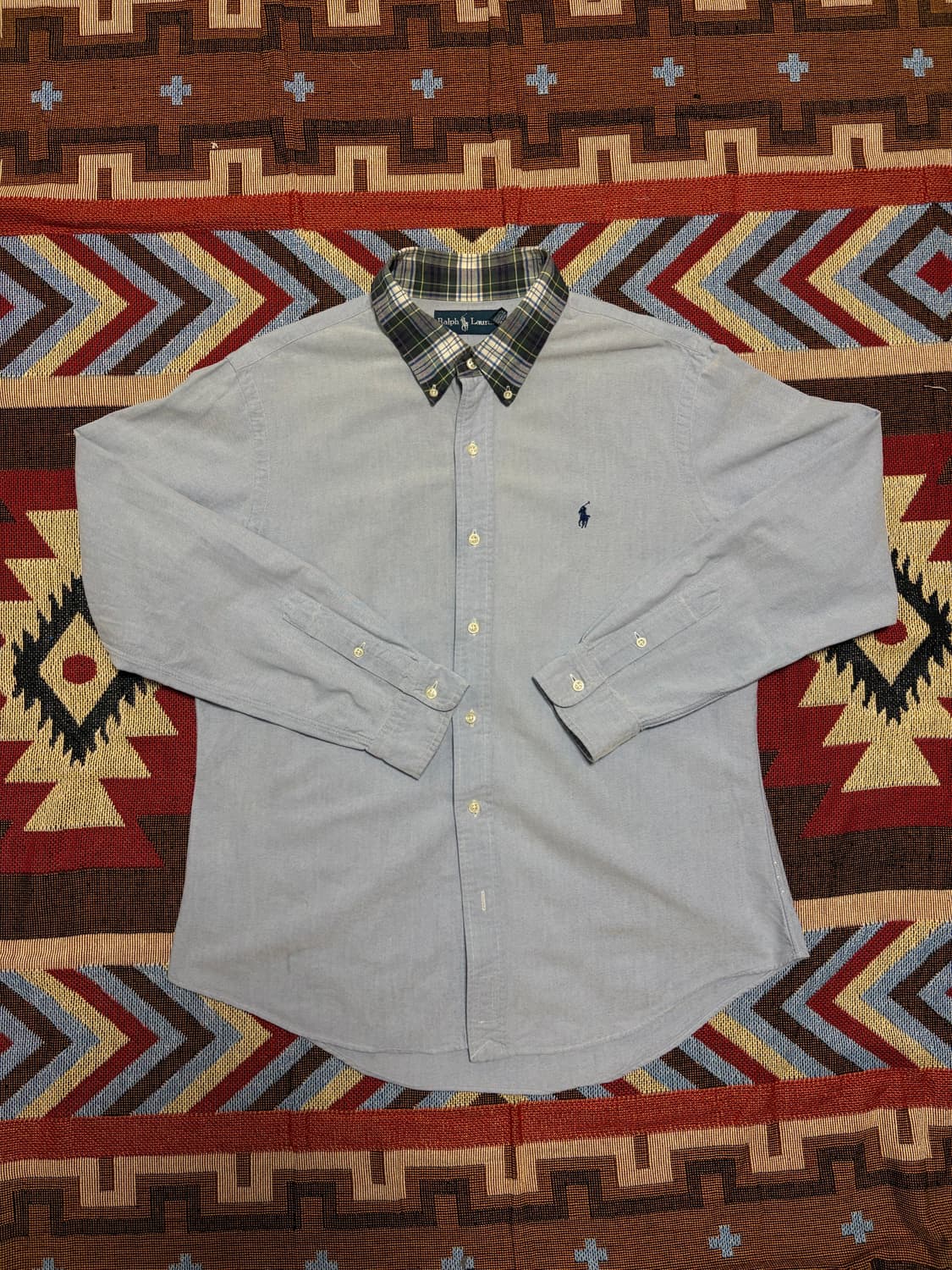 XL) 폴로 랄프로렌 체크 카라 옥스포드 셔츠 상품이미지1