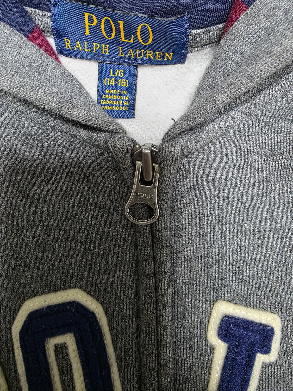 폴로 랄프로렌 그레이 후드집업 L(14-16) 여성용 55 상품이미지3