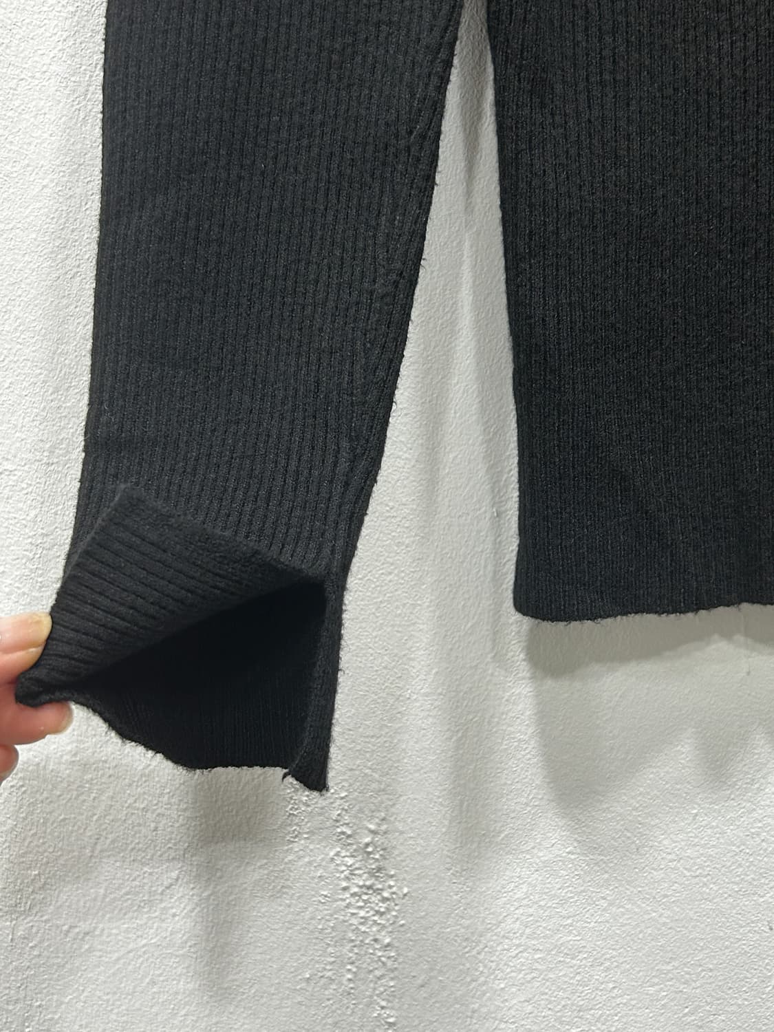 닉앤니콜 골지 슬림 가디건 블랙 상품이미지7