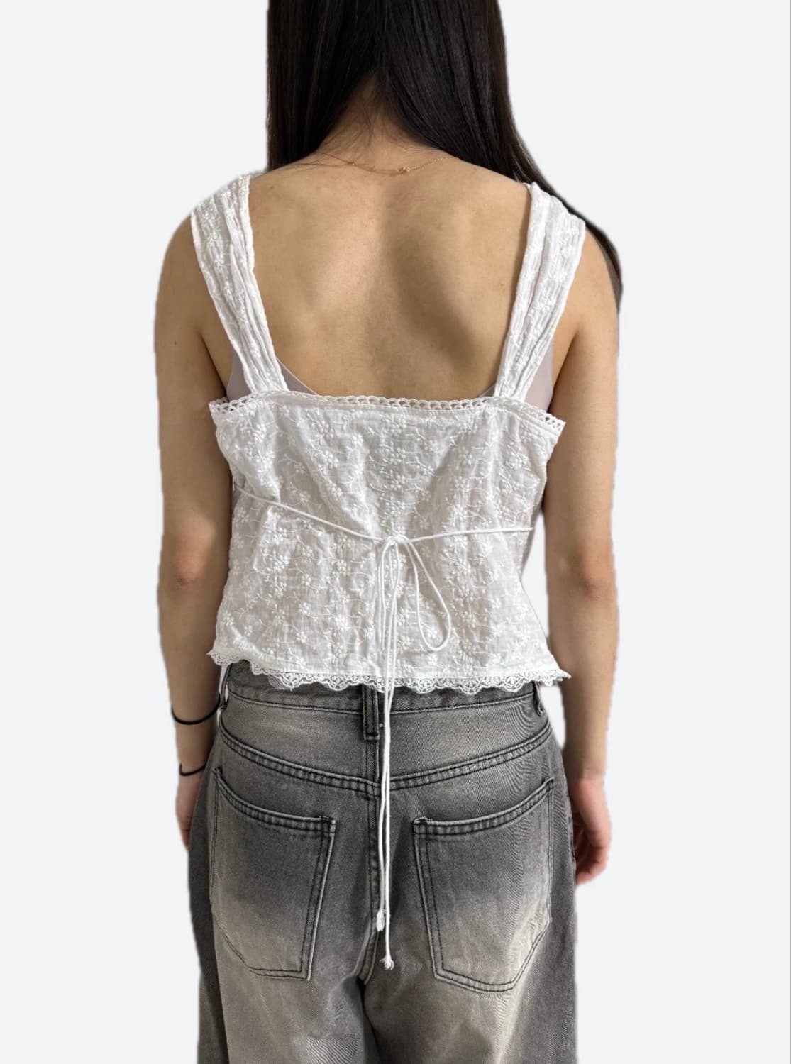 리본 블라우스 나시 코디셋☁️🤍 상품이미지7