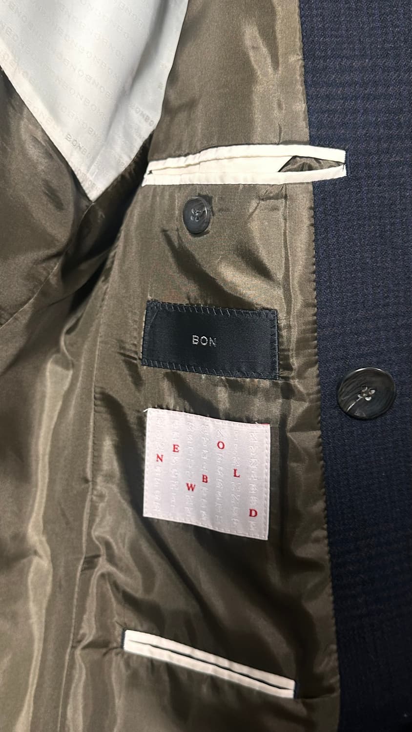 BON 체크 더블 버튼 코트  95 상품이미지5