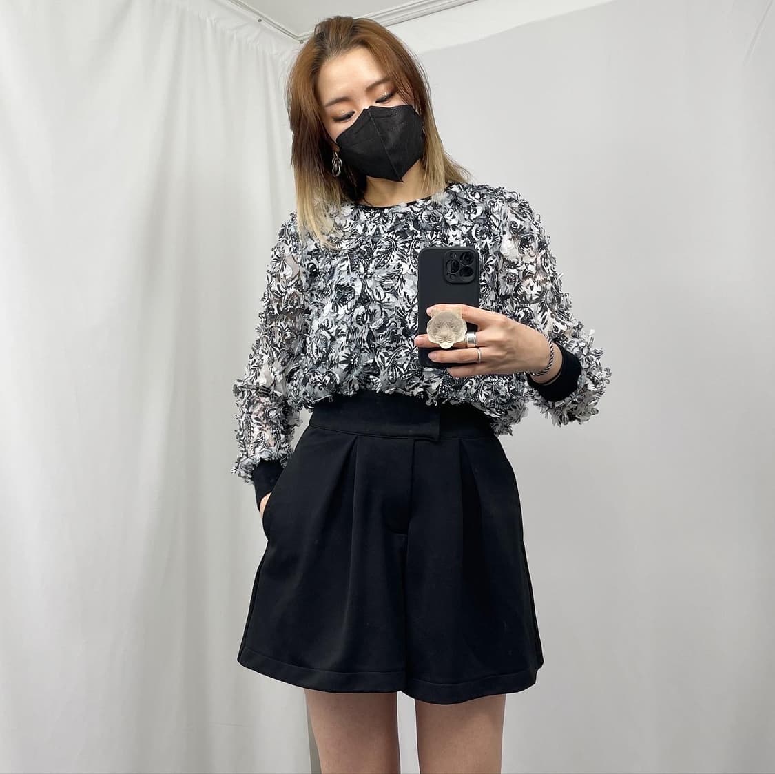 블랙 스커트 팬츠 상품이미지1