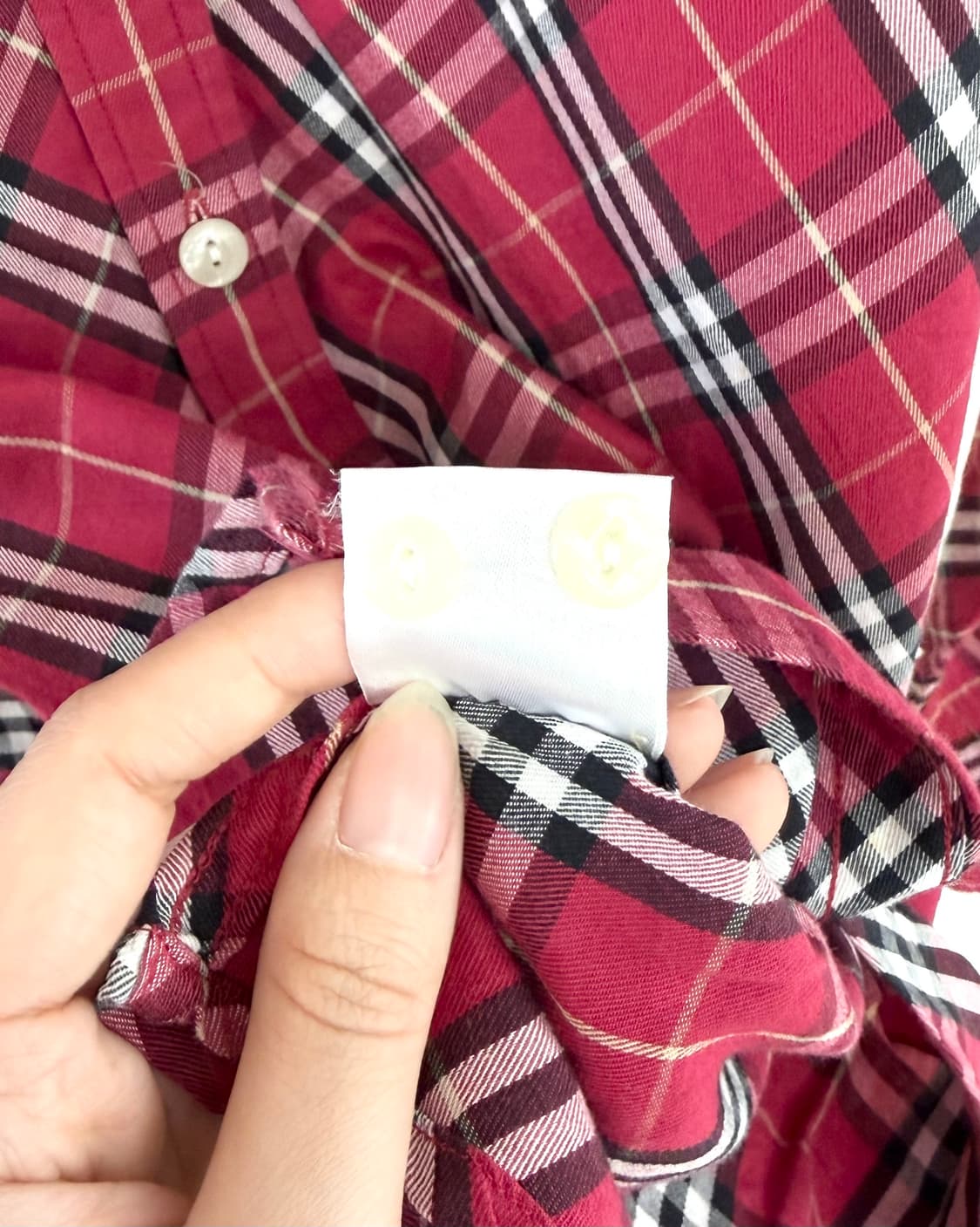 버버리 레드 체크 셔츠 상품이미지9