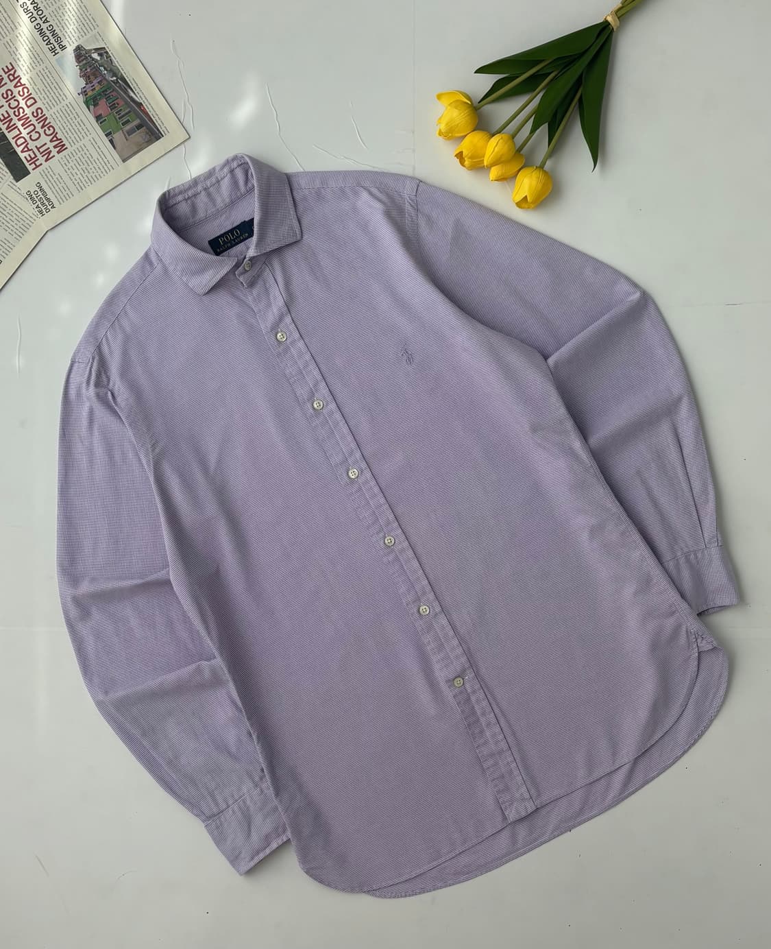 Polo 폴로랄프로렌 라벤더 체크 셔츠 상품이미지1