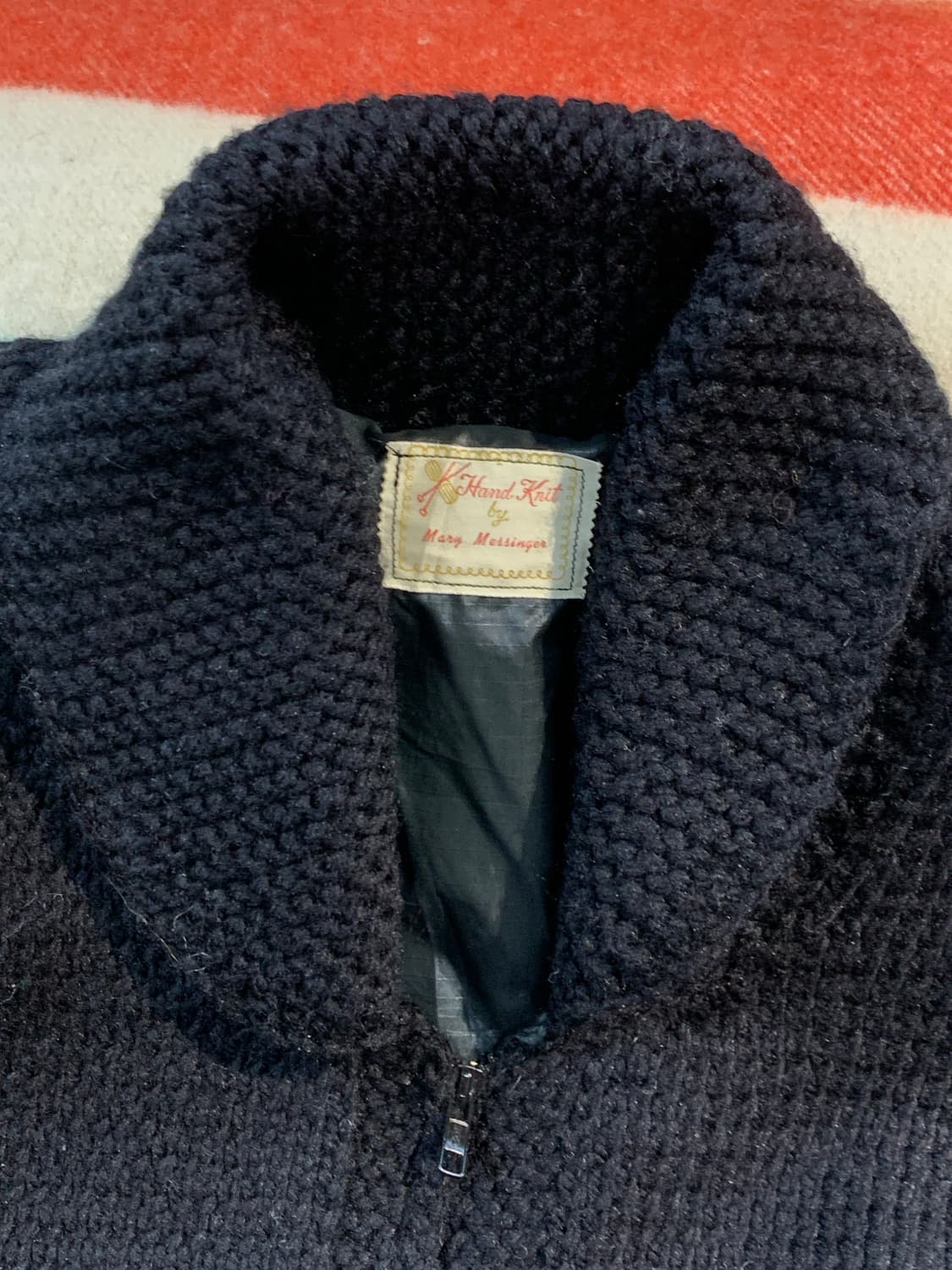 80s 핸드 니트 코위찬 집업 스웨터 ALASKA 상품이미지4