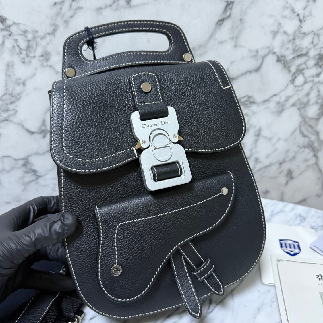디올 CD 로고 갤럽 그레인 슬링백 크로스백 메신저백
 상품이미지3