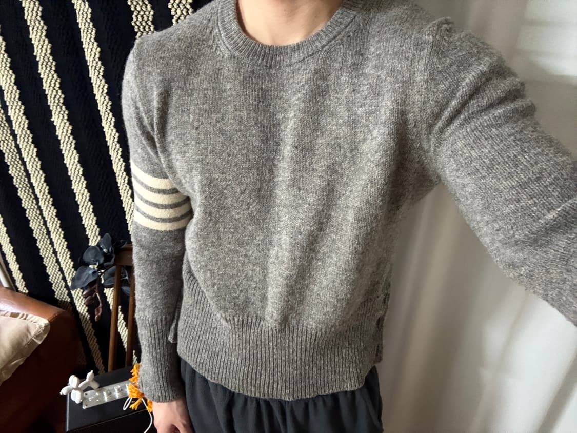 톰브라운 셰틀랜드 크롭 니트 상품이미지1