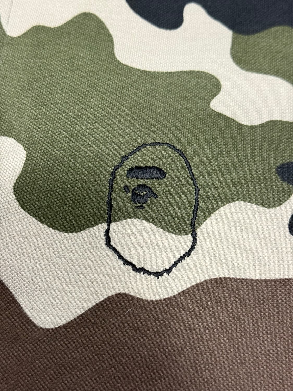 니고 시절 진짜 베이프 아이코닉 카모 패턴 폴로티 반팔 티셔츠 상품이미지3