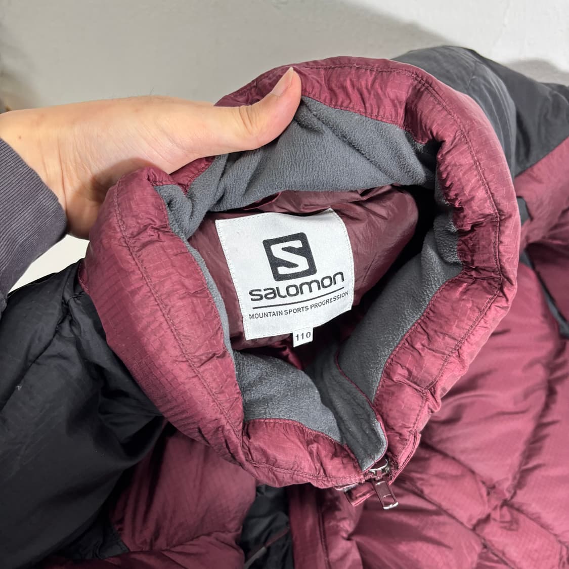 XXL 110 살로몬 검와인 CIMAWIND 덕다운 필파워700 패딩점퍼 상품이미지4