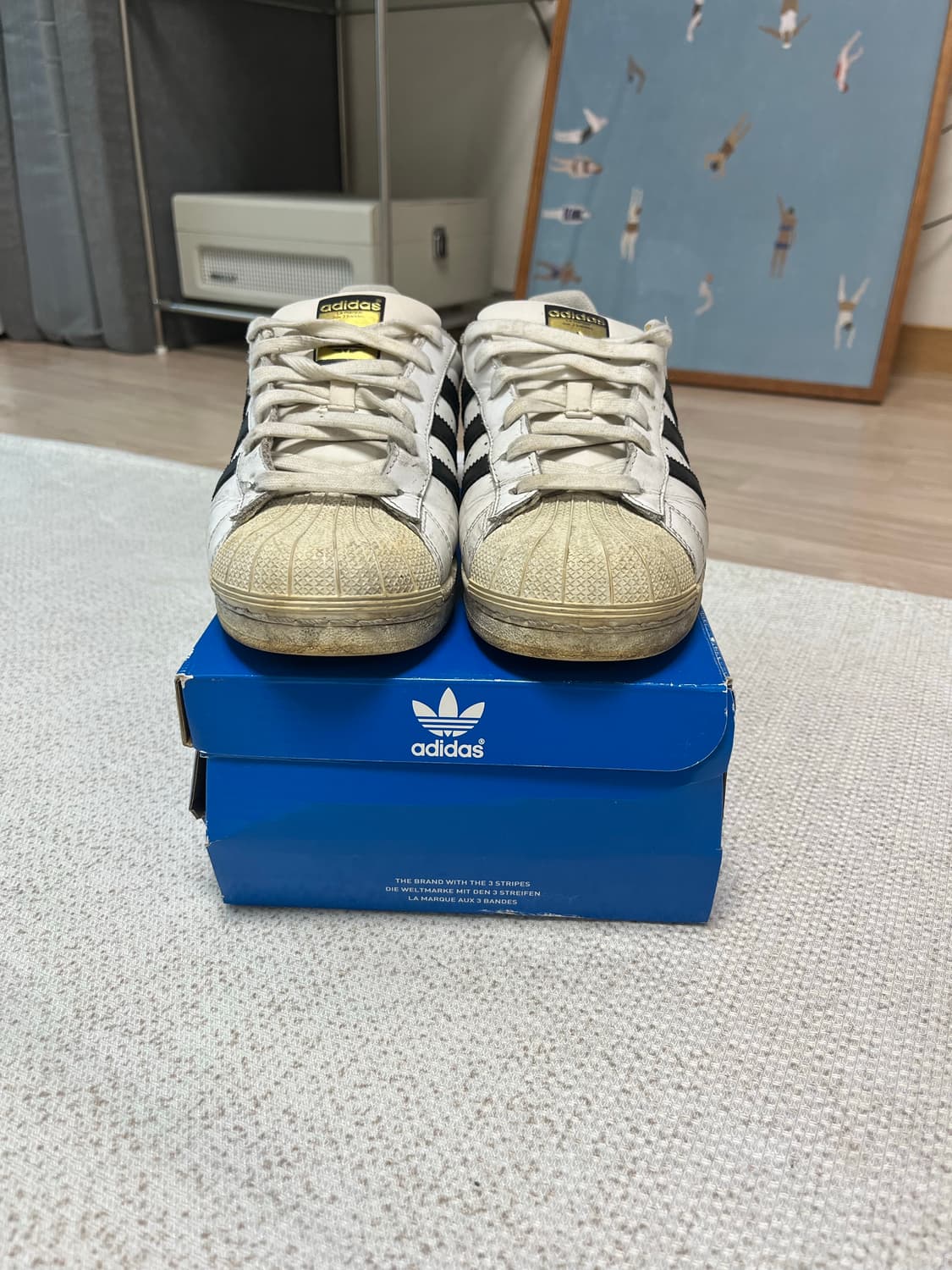 아디다스 슈퍼스타 흰검 운동화 상품이미지1