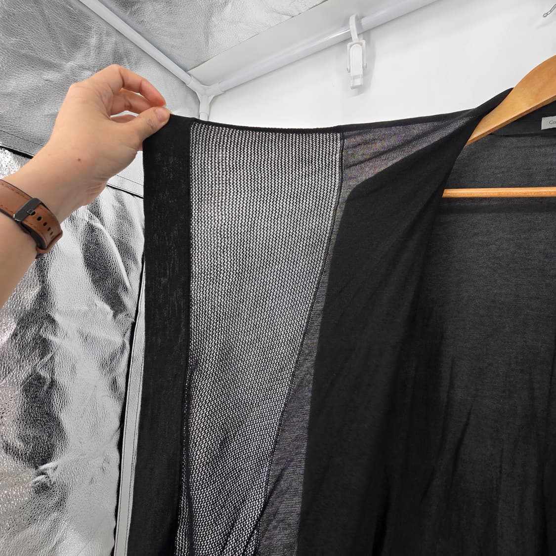 캘빈클라인 y2k 레이어드 블랙 롱 가디건 상품이미지10