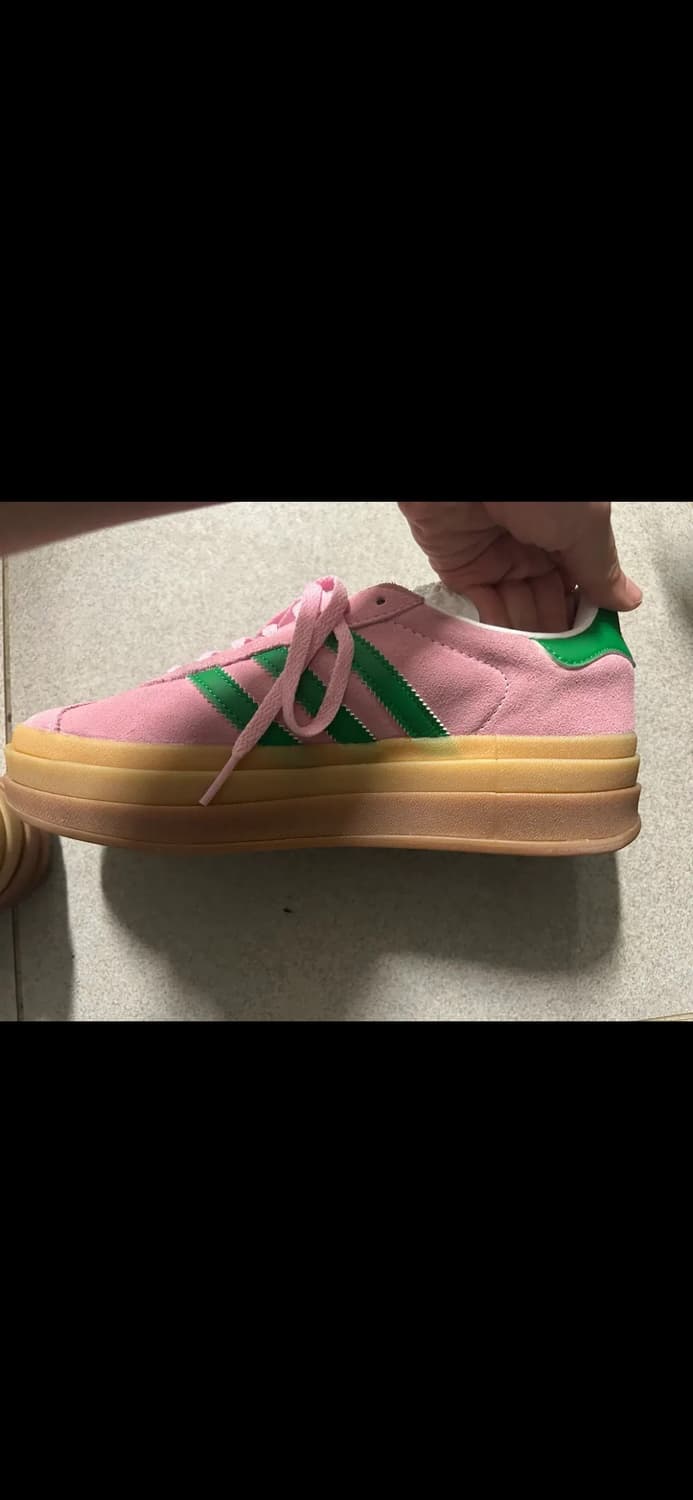 아디다스 가젤 볼드 핑크 그린 플랫폼 스니커즈 240 상품이미지4