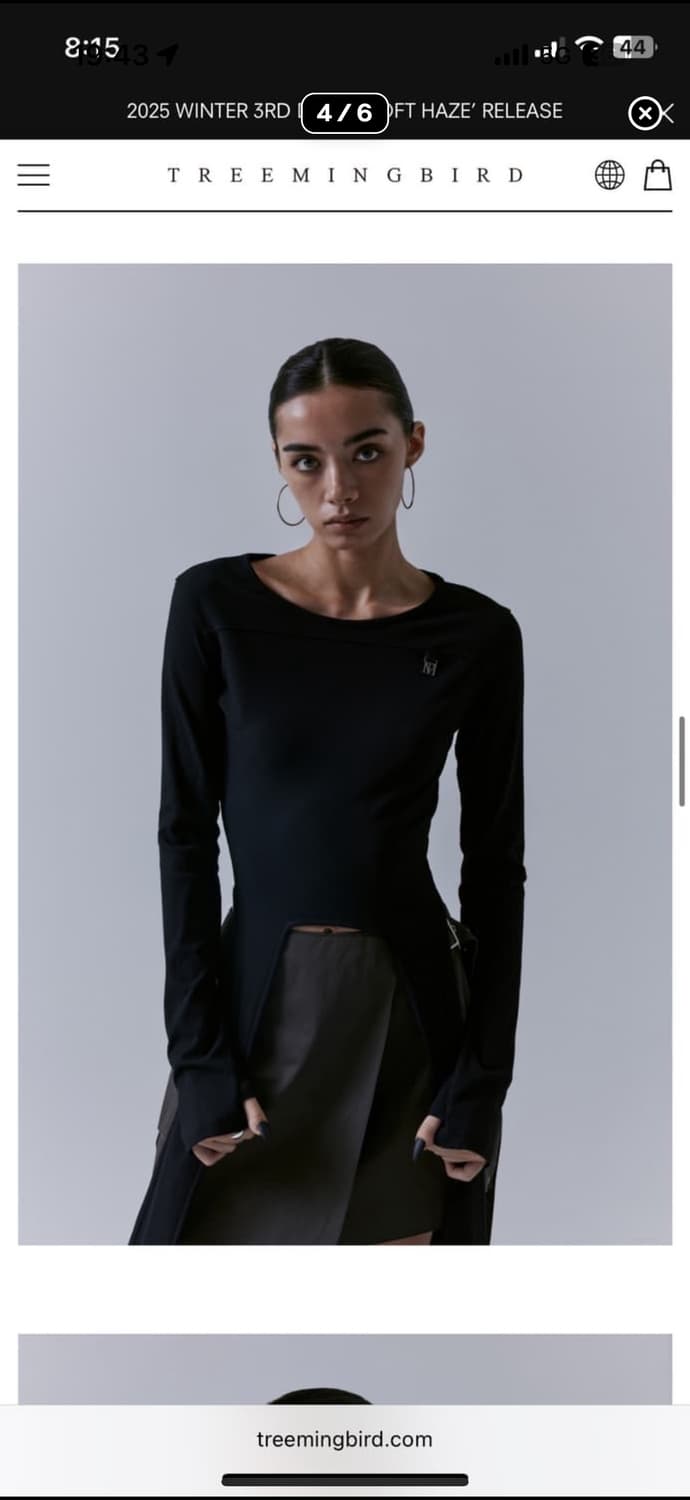 트리밍버드 back less strap 롱 슬리브 상품이미지1