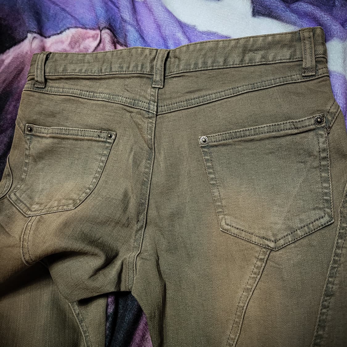 Y2K Earth Tone Flare Seam Denim Pants 상품이미지4