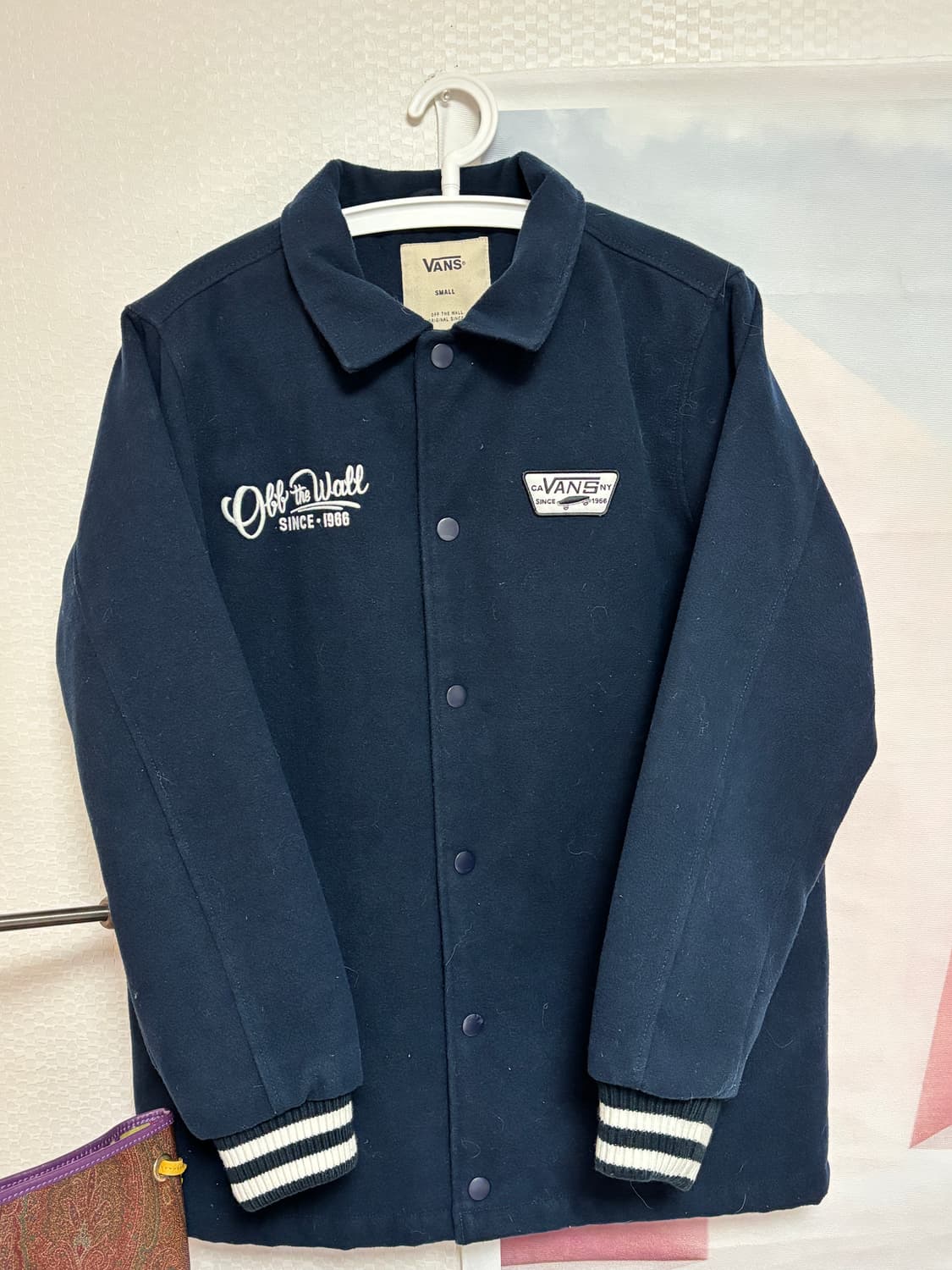 반스 Off The Wall 코치 자켓 네이비 상품이미지3