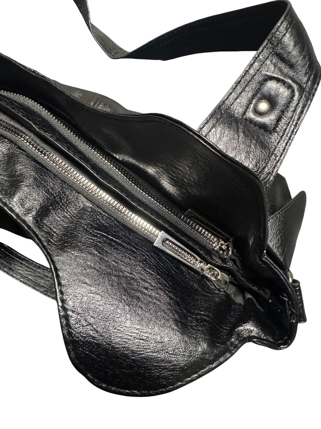 Classic Black Double Zipper Bag 상품이미지3