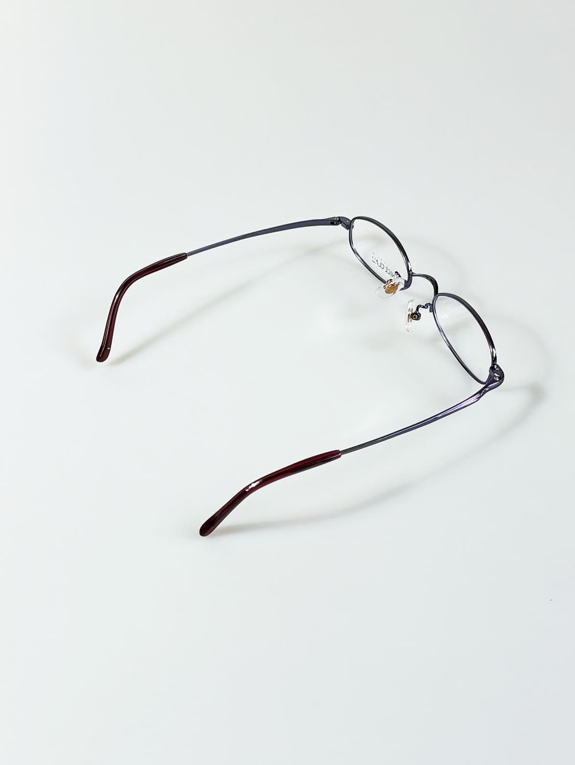 NICE CLAUP 나이스 클랍 퍼플 메탈 슬림 오벌 프레임 빈티지 안경 상품이미지4