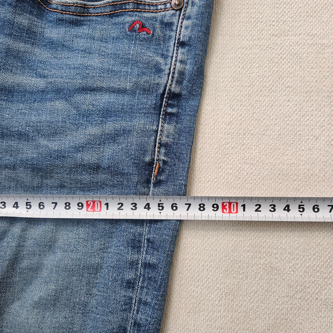 실측확인 에비수 스키니핏 데님 팬츠 0406Y 상품이미지6