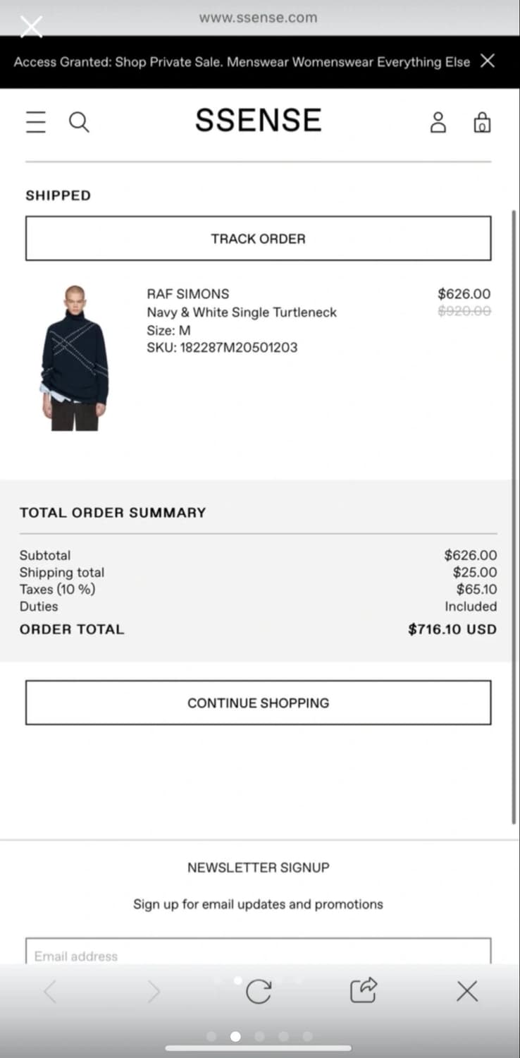 라프시몬스 21ss 터틀넥 니트 m사이즈 상품이미지6