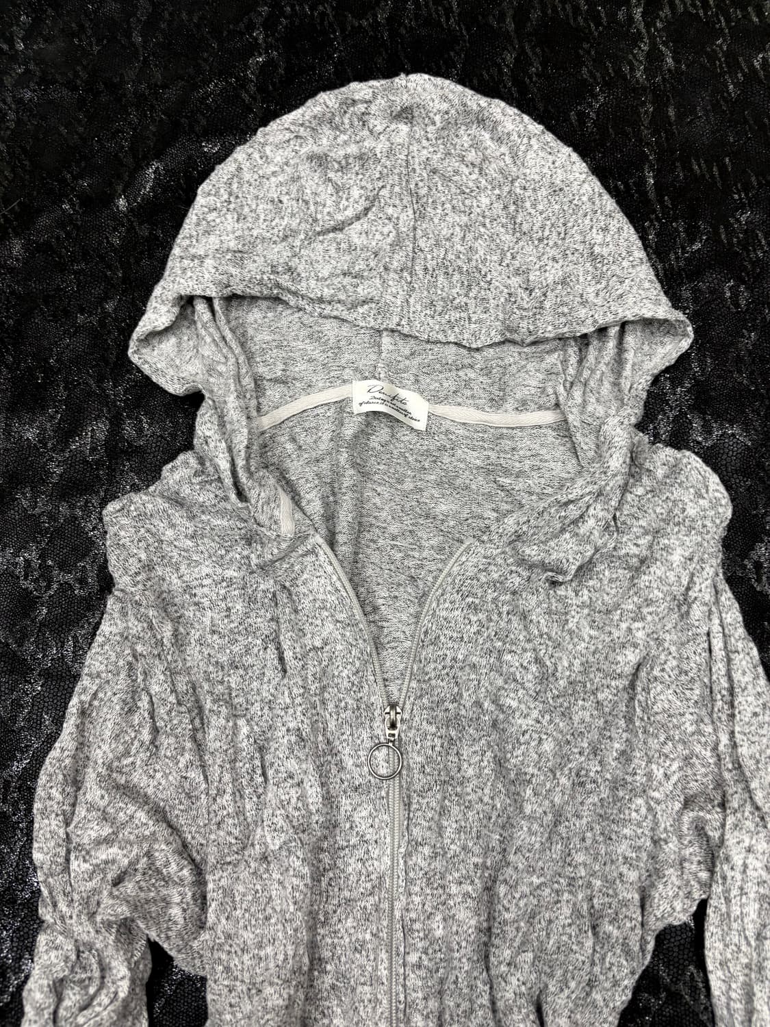 “Vintage” Loose fit Grey hoodie zip up 상품이미지6