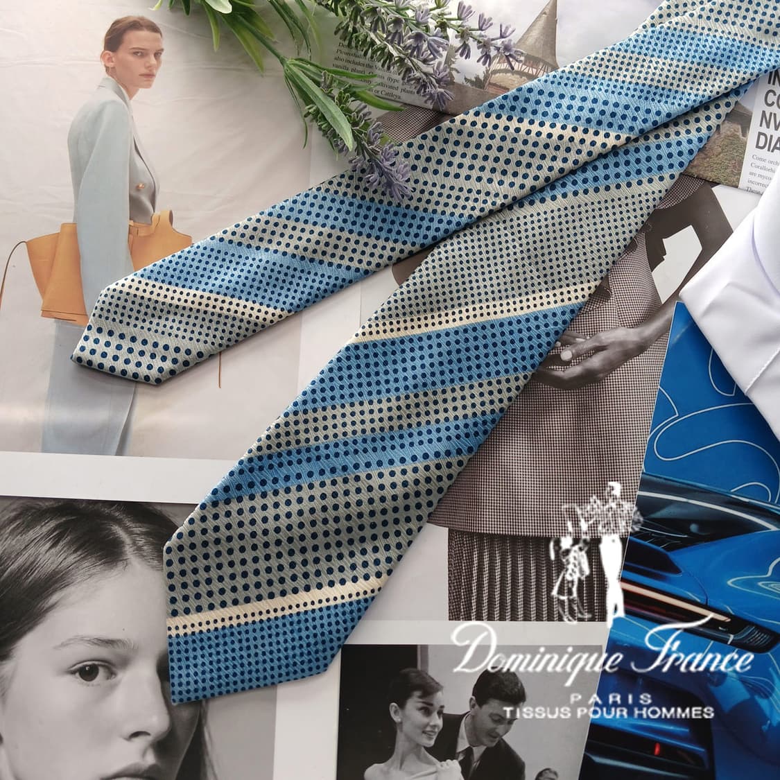 도미니크 프랑스 실크 블루 넥타이 8.2cm B등급  A18738
 상품이미지1