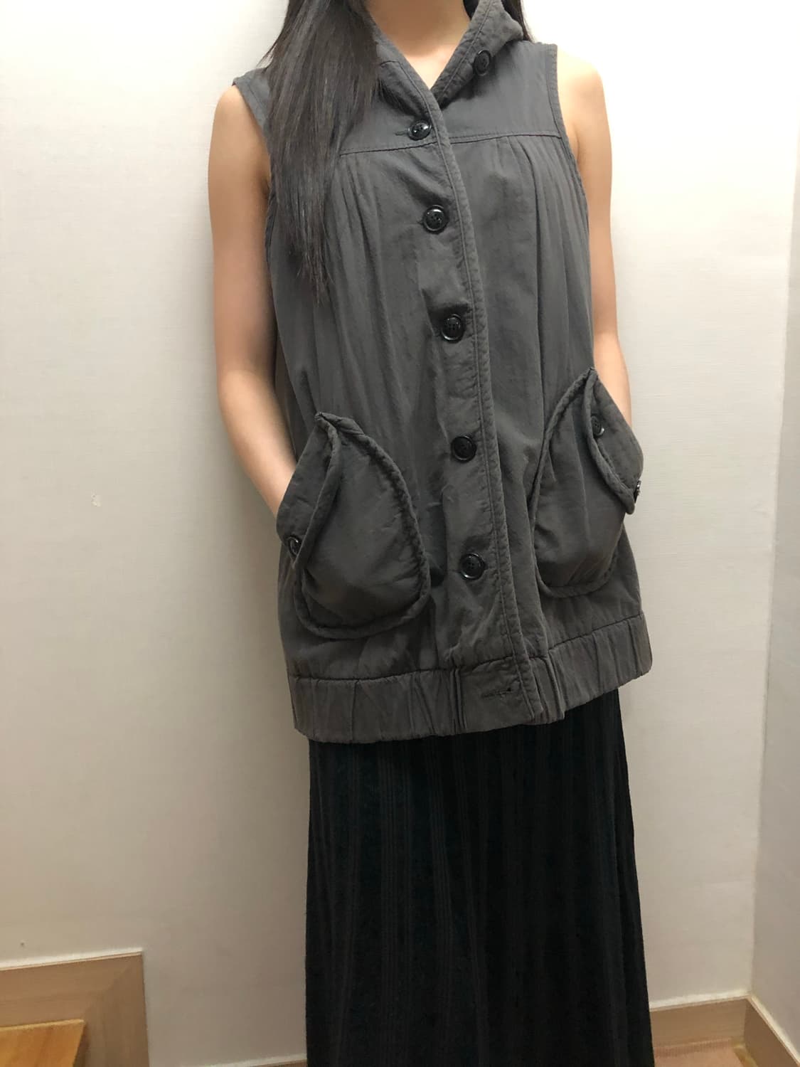 빈티지 그레이 버튼 베스트 상품이미지7