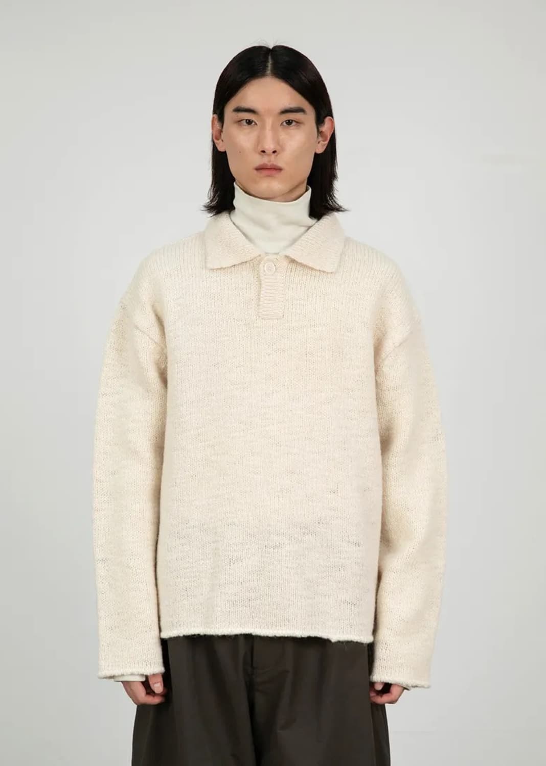 아모멘토 원버튼 니트 상품이미지2