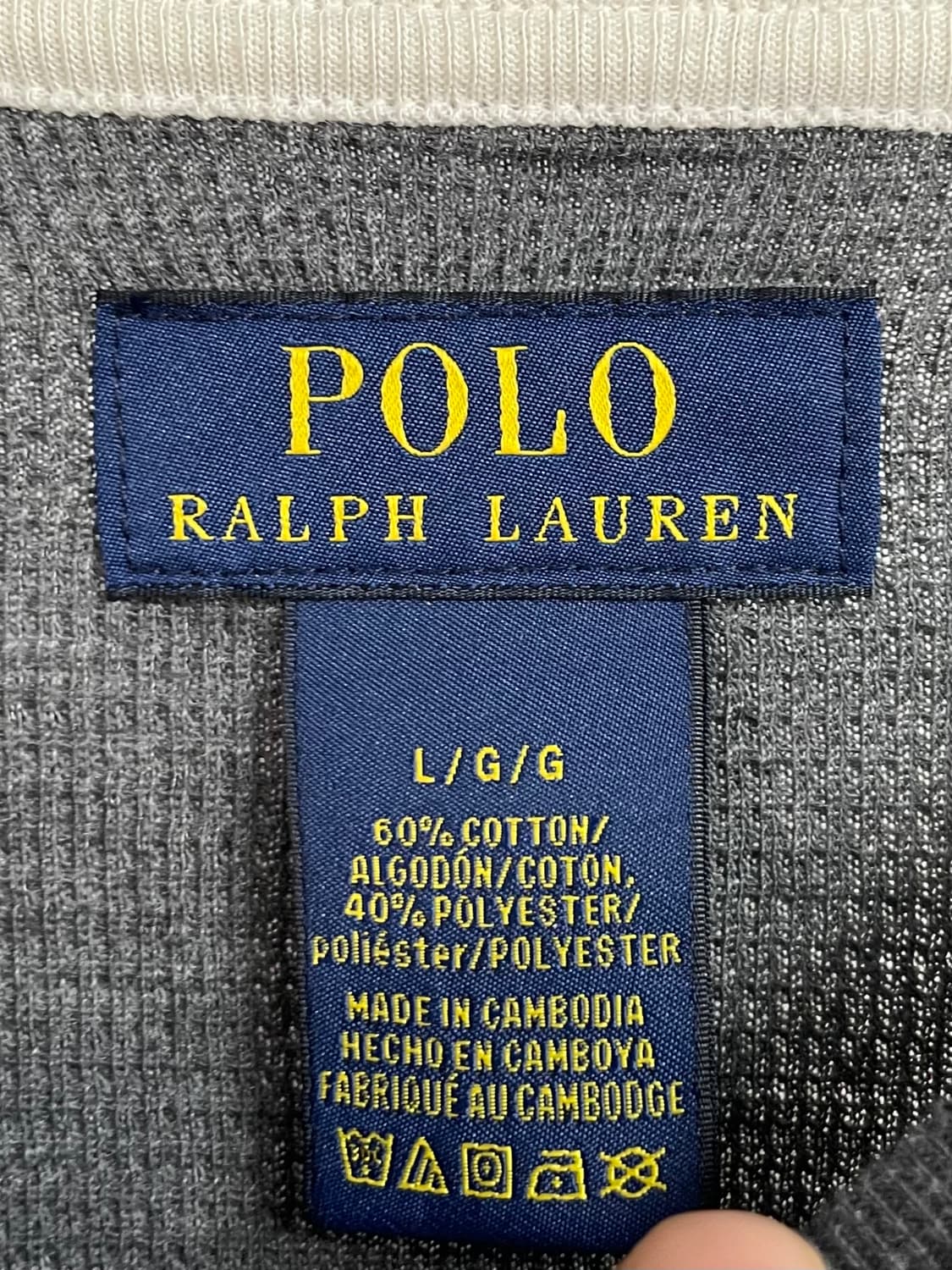 폴로 랄프로렌 그레이 와플 롱슬리브 긴팔티 (on.239)  상품이미지4