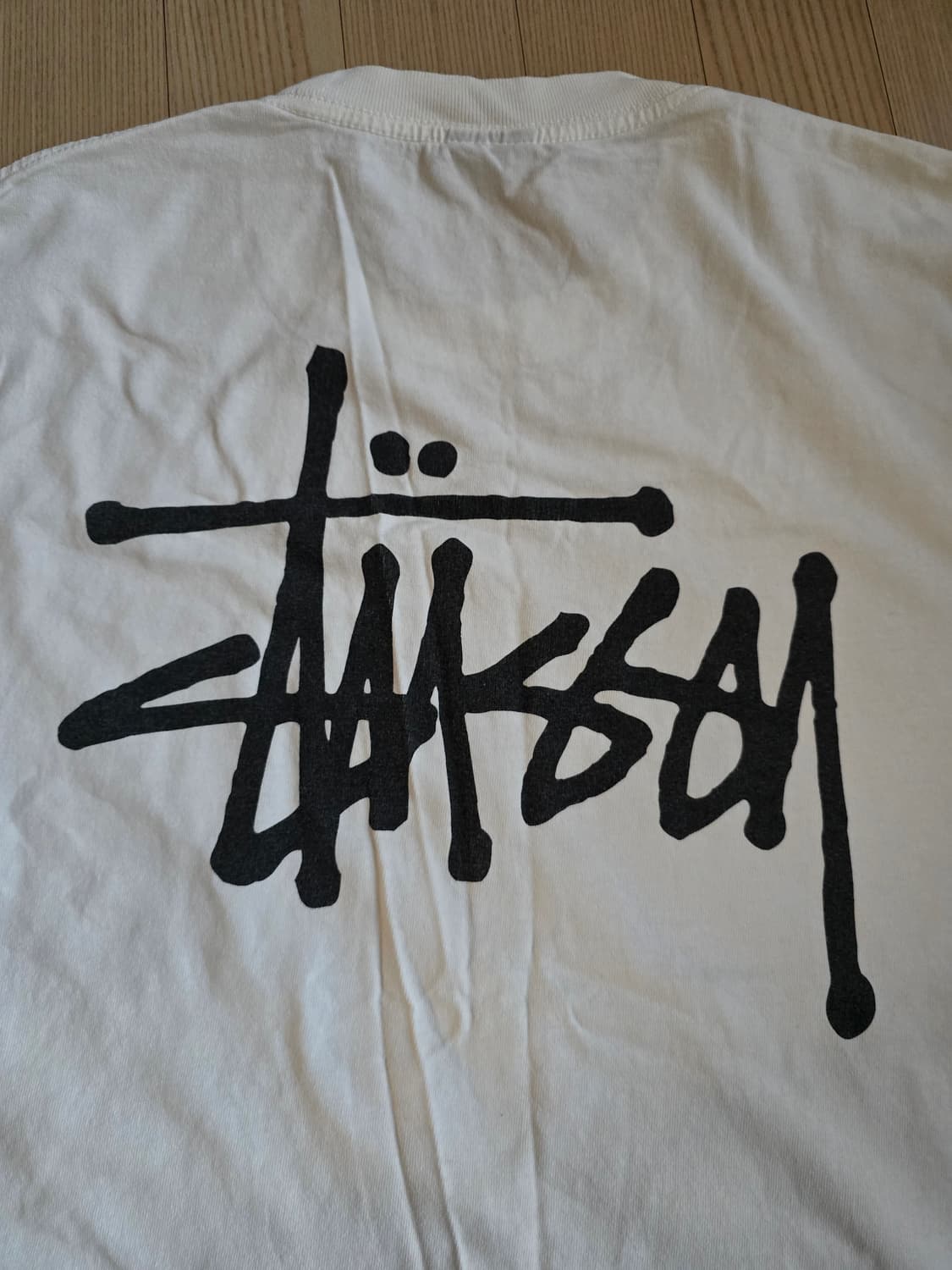 스투시 베이직 피그먼트 다잉 티셔츠 네추럴 L 상품이미지4