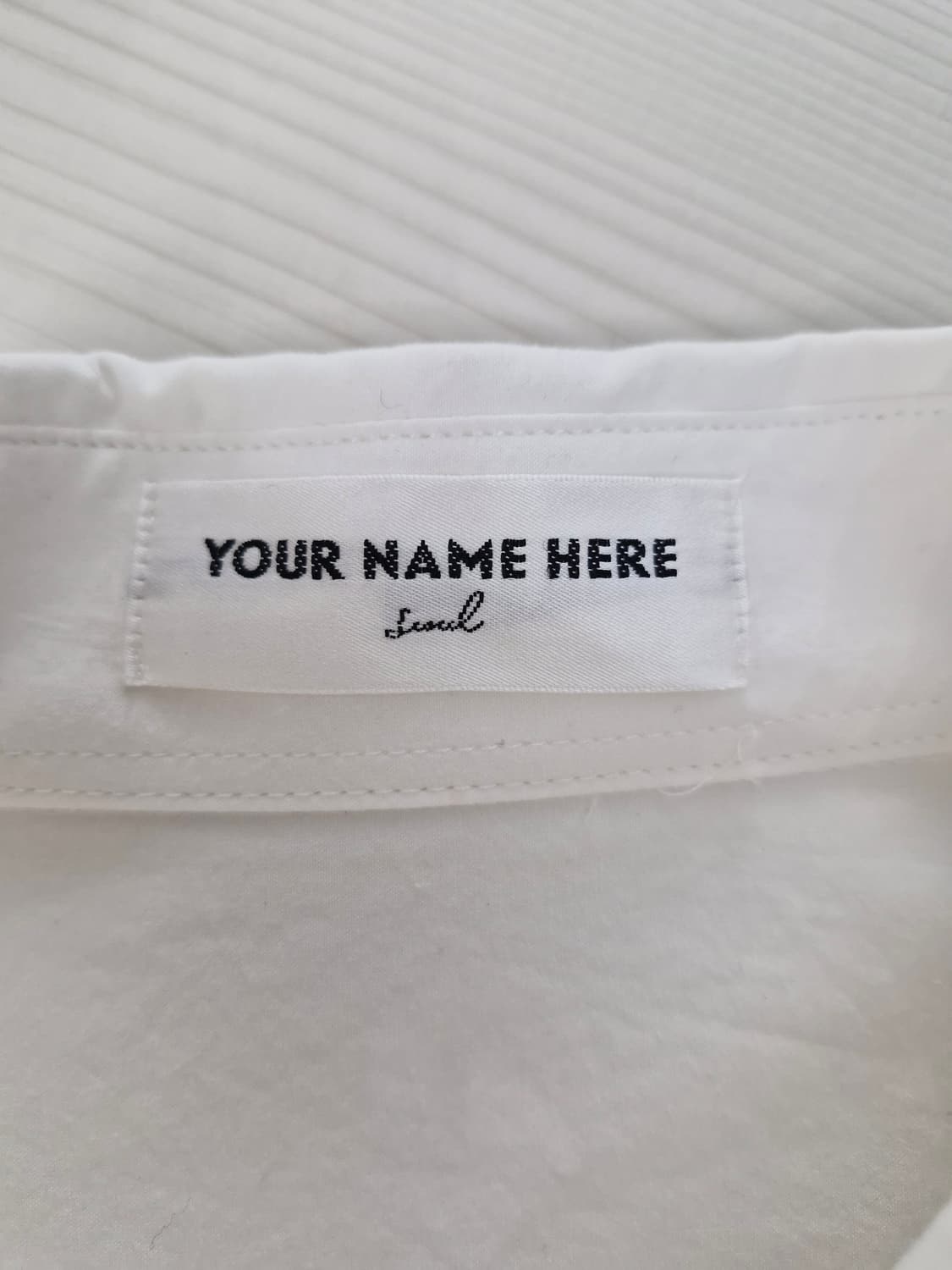 YOUR NAME HERE 유어네임히얼 화이트 셔츠 상품이미지6